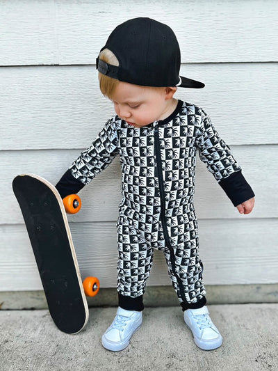 CHECKERED PALM ONESIE